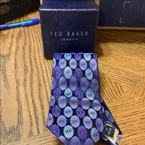 Ted Baker Blue and Purple Patterned Tie